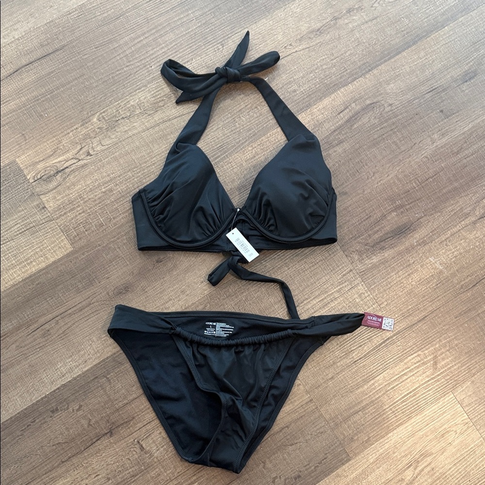 NWT Adore Me Classic Black Bikini Set